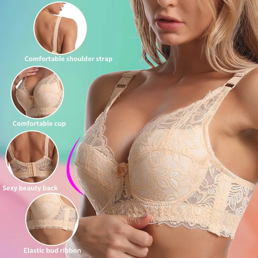 Lace Bra plus size bra sexy Women bralette top bras seamless harness Push up bra Comfortable Female lingerie Brassiere - Hot Trends