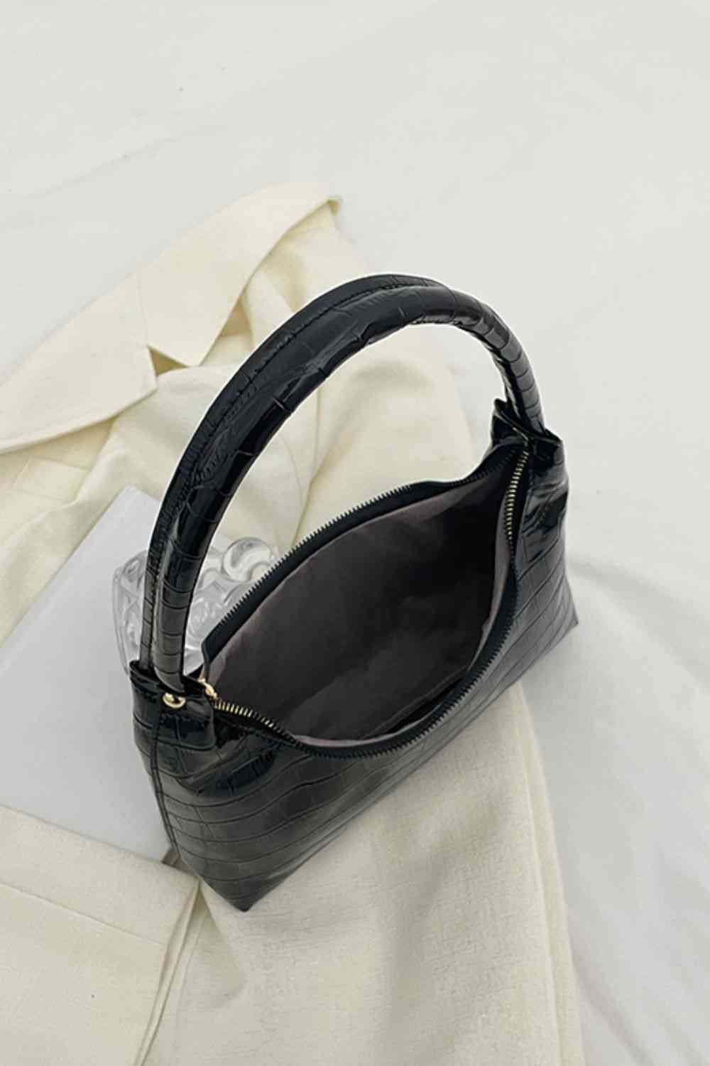 Textured PU Leather Shoulder Bag  Hot Trends