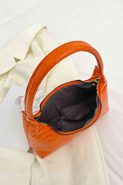 Textured PU Leather Shoulder Bag  Hot Trends