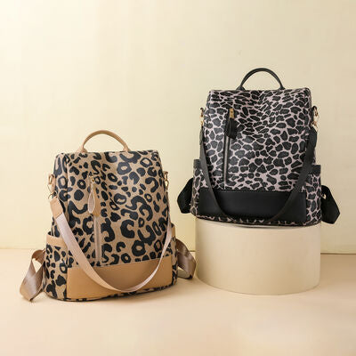 Leopard PU Leather Backpack Bag  Hot Trends