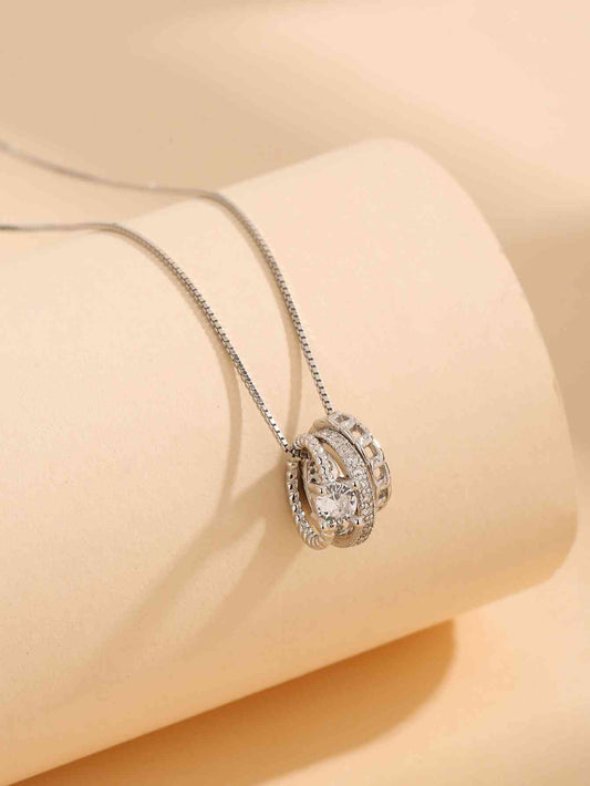 Zircon 925 Sterling Silver Necklace  Hot Trends
