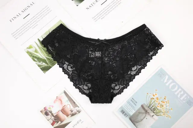 3Pcs Lace Comfortable Solid Color Beauty Back Underwear Panties for Women - Hot Trends