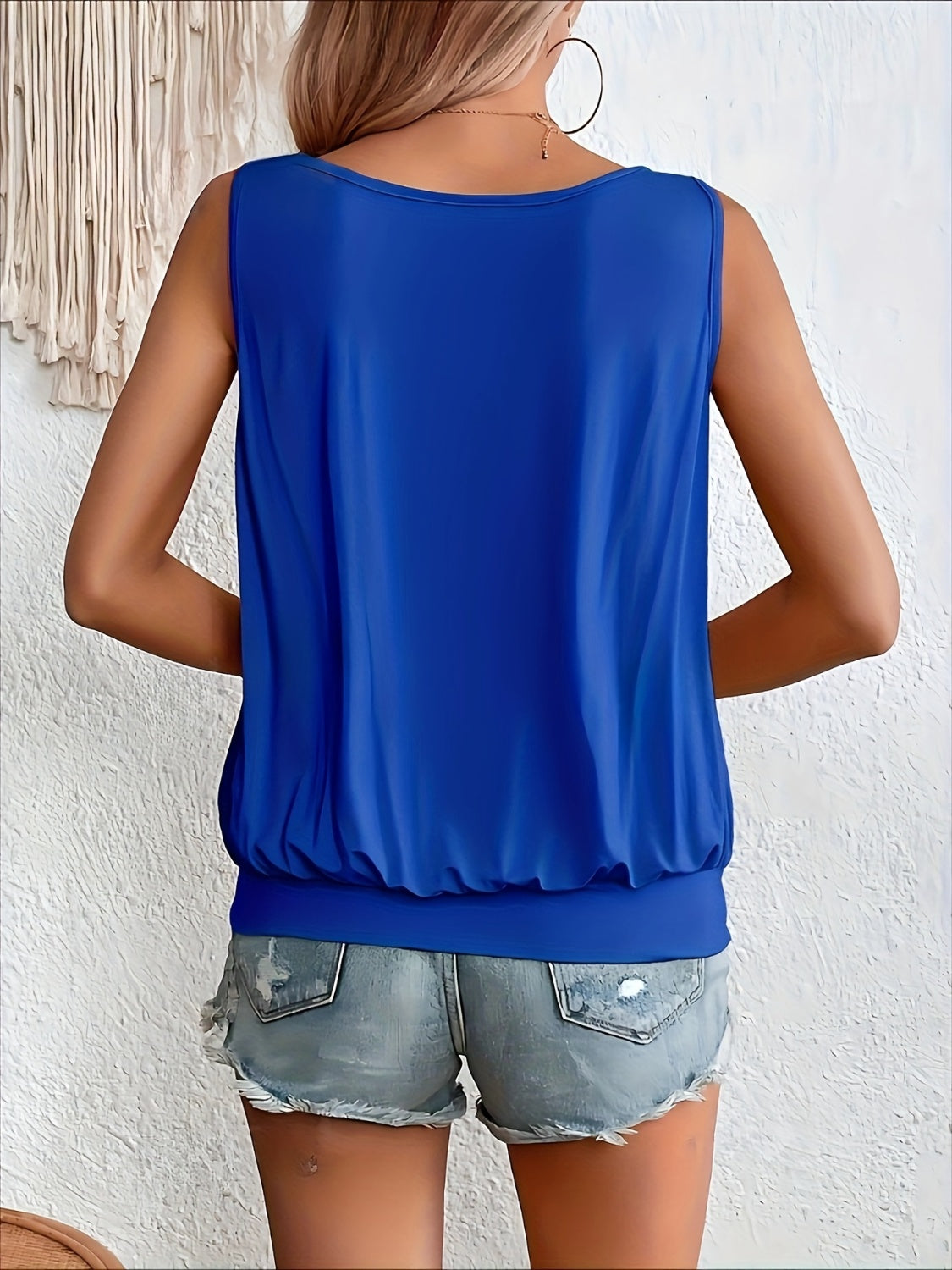 Full Size Ruched Scoop Neck Tank  Hot Trends