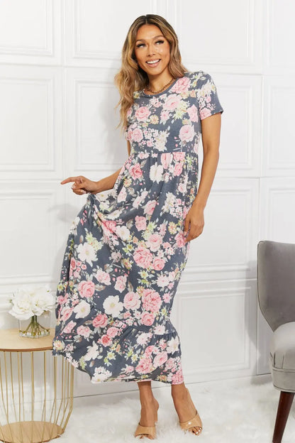 BOMBOM In Bloom Floral Tiered Maxi Dress - Hot Trends