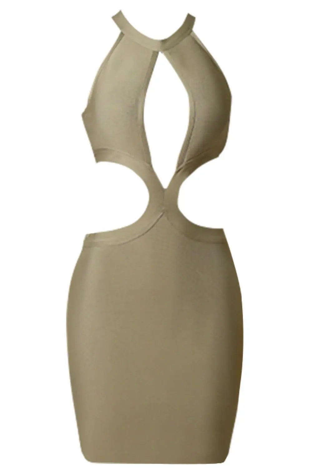 Cutout Grecian Neck Sleeveless Dress - Hot Trends