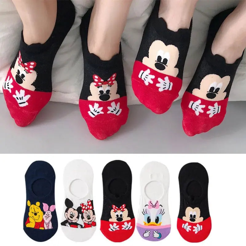 5 Pairs/Lot summer Casual Cute women Socks animal Cartoon Mouse Duck Cotton socks - Hot Trends