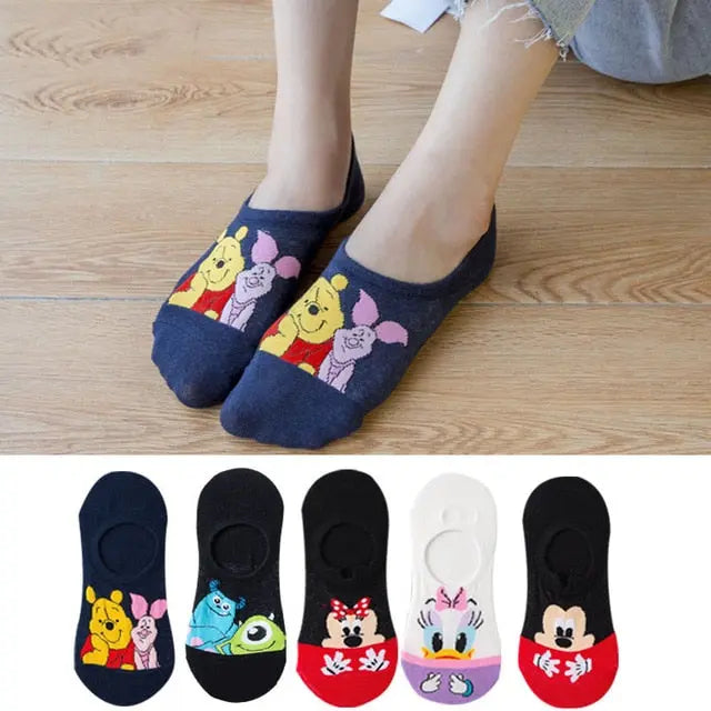 5 Pairs/Lot summer Casual Cute women Socks animal Cartoon Mouse Duck Cotton socks - Hot Trends