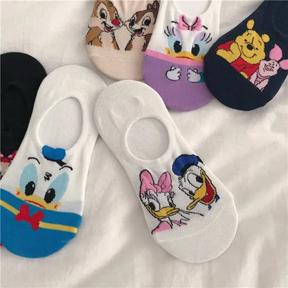 5 Pairs/Lot summer Casual Cute women Socks animal Cartoon Mouse Duck Cotton socks - Hot Trends