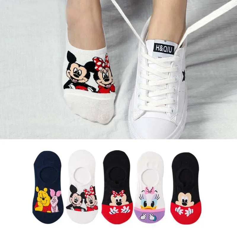 5 Pairs/Lot summer Casual Cute women Socks animal Cartoon Mouse Duck Cotton socks - Hot Trends