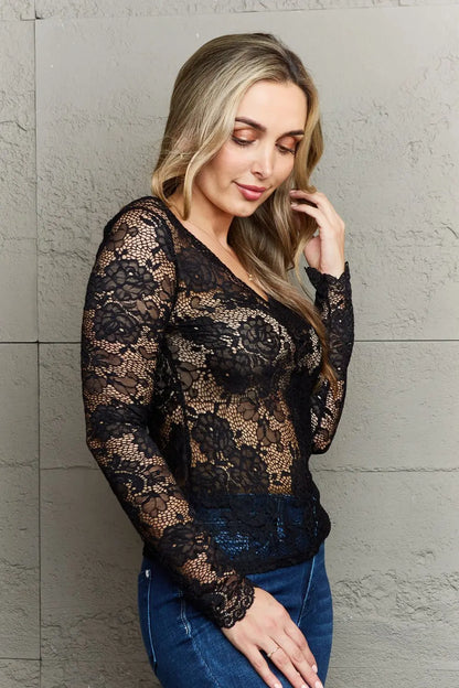 Ninexis Be Kind Off The Shoulder Lace Top - Hot Trends