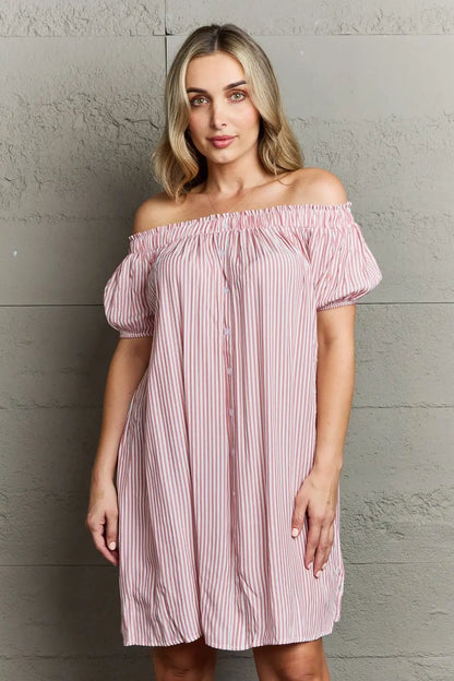 Ninexis Show Compassion Off The Shoulder Mini Dress - Hot Trends