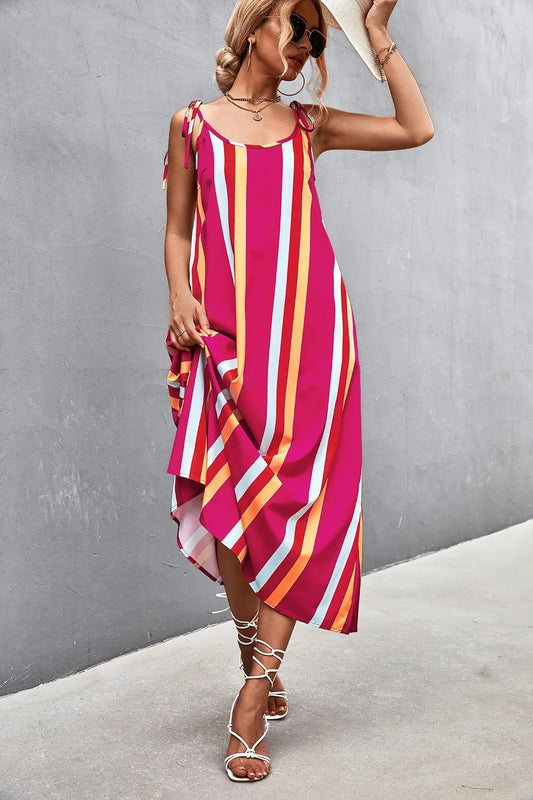 Striped Scoop Neck Cami Dress  Hot Trends