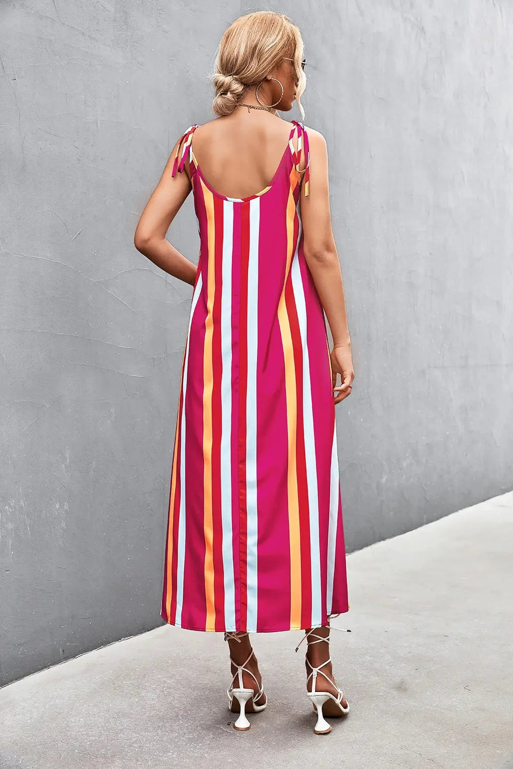 Striped Scoop Neck Cami Dress  Hot Trends