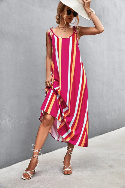 Striped Scoop Neck Cami Dress  Hot Trends