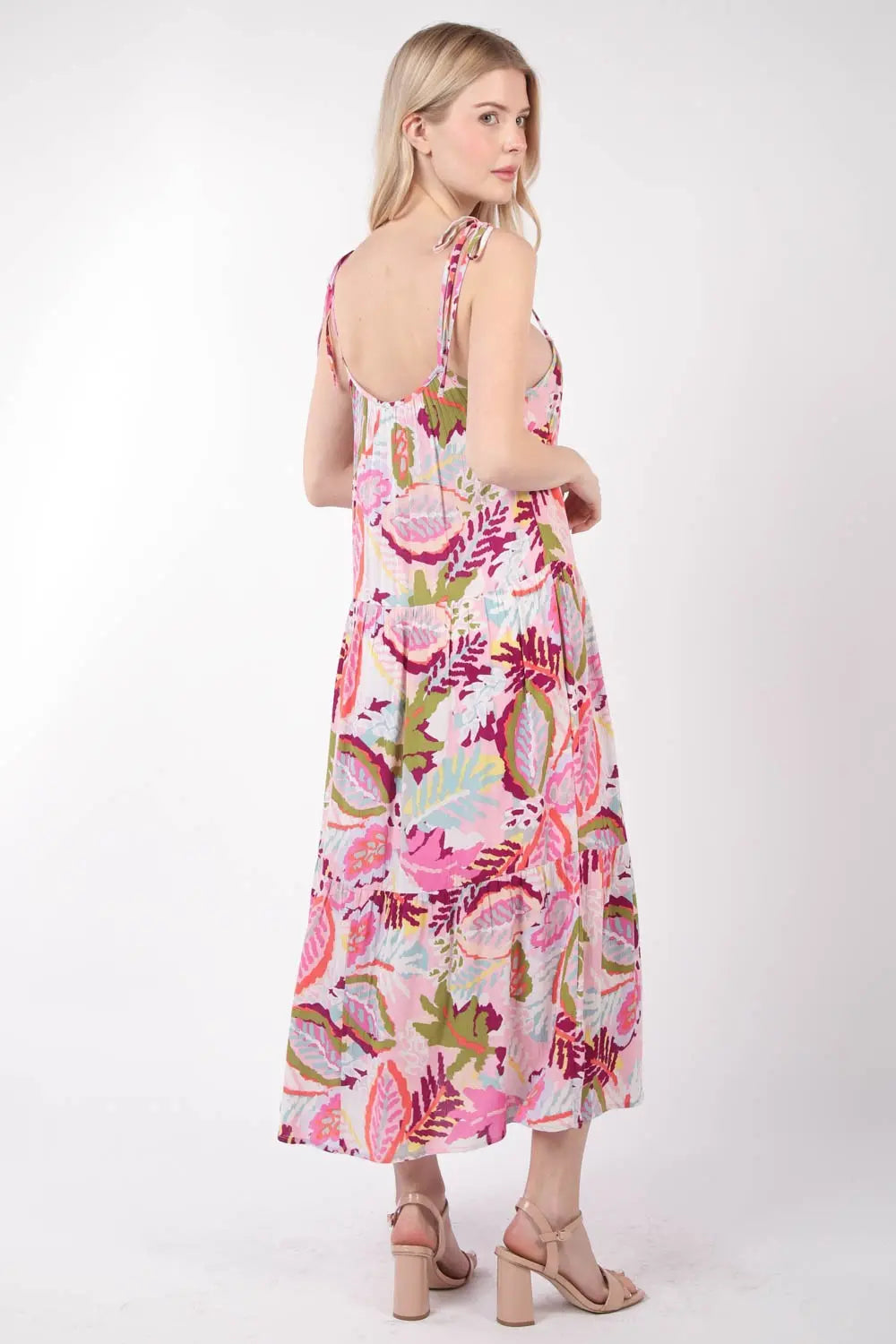 VERY J Tropical Printed Cami Midi Dress  Hot Trends