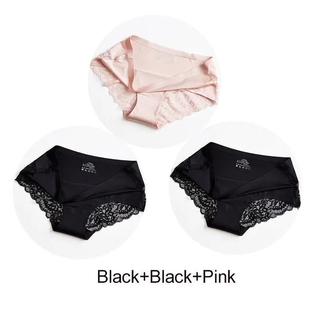 3Pcs/lot Seamless Women Hollow Out Panties Set Underwear Comfort Lace Briefs Low Rise Female Sport Panty Soft Lady Lingerie - Hot Trends