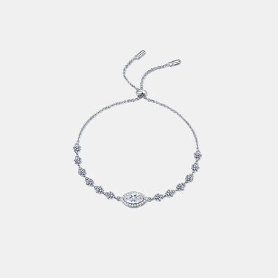 1 Carat Moissanite 925 Sterling Silver Bracelet  Hot Trends