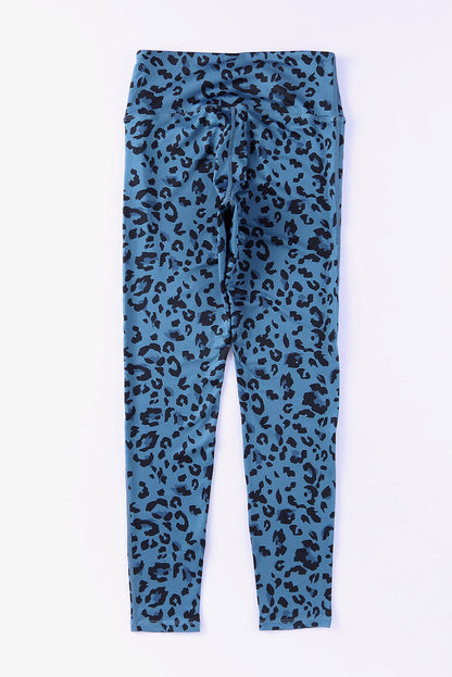 Leopard Print Wide Waistband Leggings Trendsi