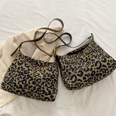 PU Leather Leopard Shoulder Bag Trendsi