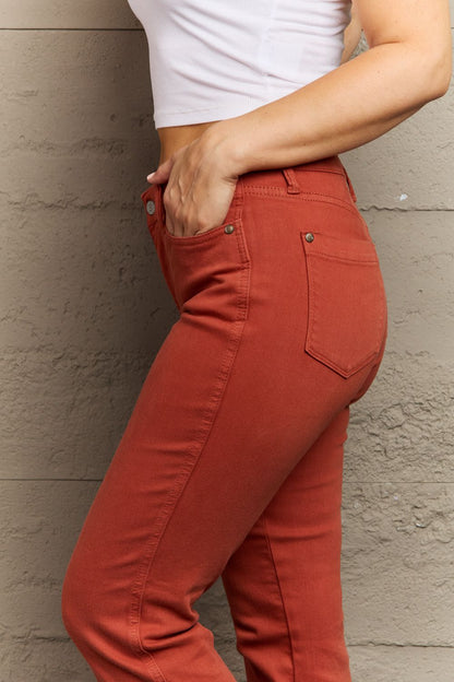 Judy Blue Olivia Full Size Mid Rise Slim Bootcut Jeans Trendsi