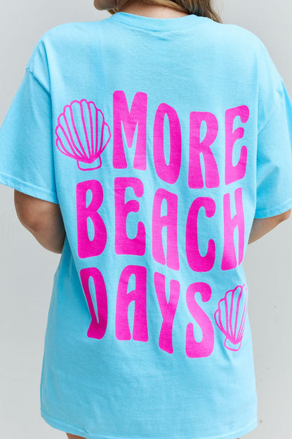 Sweet Claire "More Beach Days" Oversized Graphic T-Shirt Trendsi