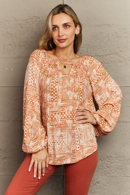 HEYSON Just For You Full Size Aztec Tunic Top Trendsi