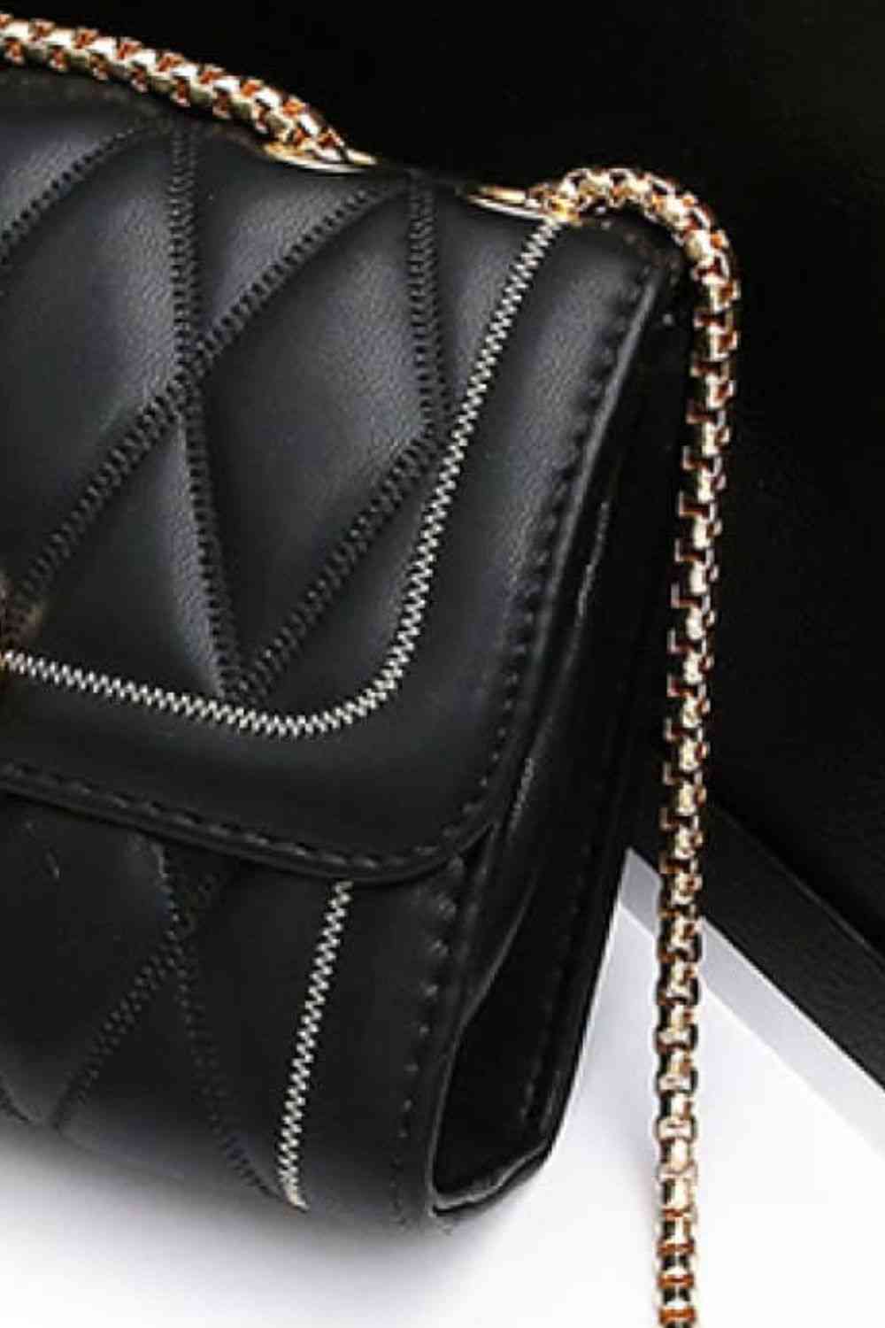 Heart Buckle PU Leather Crossbody Bag Trendsi