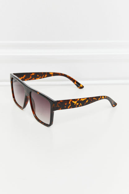 Tortoiseshell Square Full Rim Sunglasses Trendsi