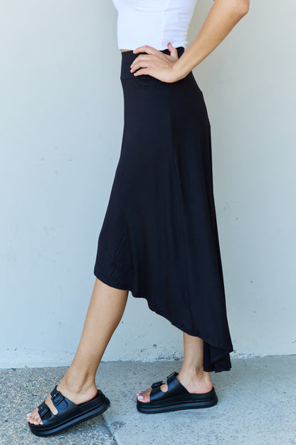 Ninexis First Choice High Waisted Flare Maxi Skirt in Black Trendsi