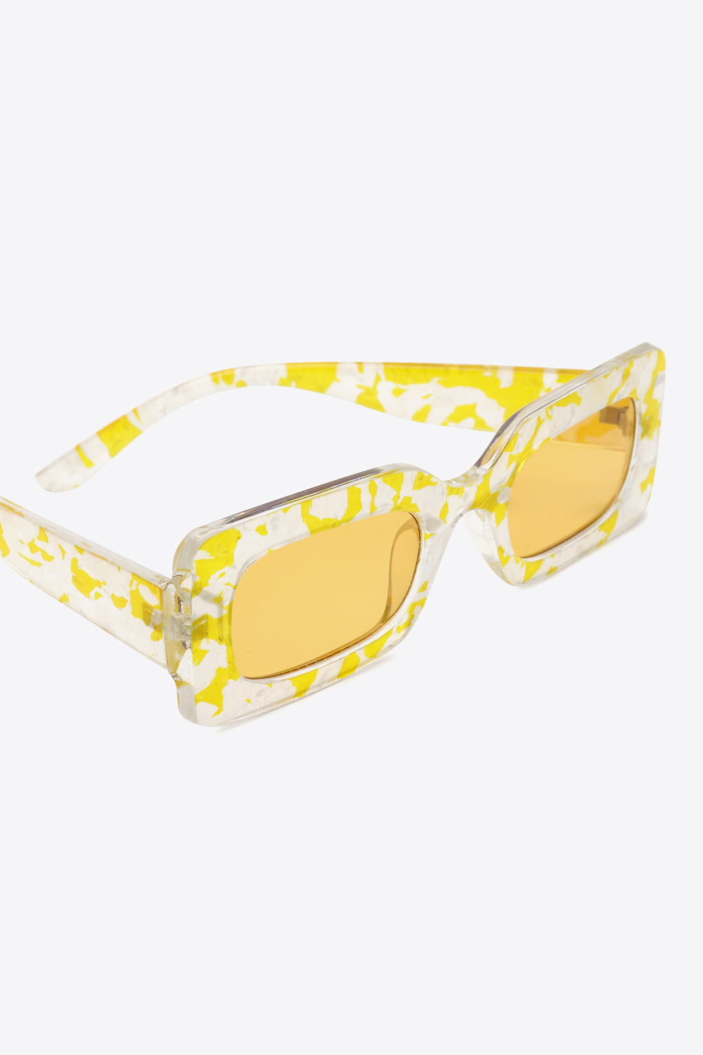 Tortoiseshell Rectangle Polycarbonate Sunglasses Trendsi