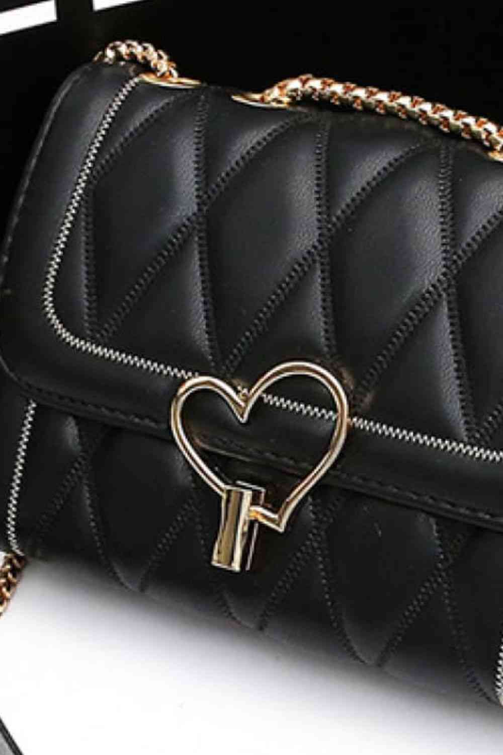 Heart Buckle PU Leather Crossbody Bag  Hot Trends