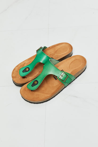 MMShoes Drift Away T-Strap Flip-Flop in Green Trendsi
