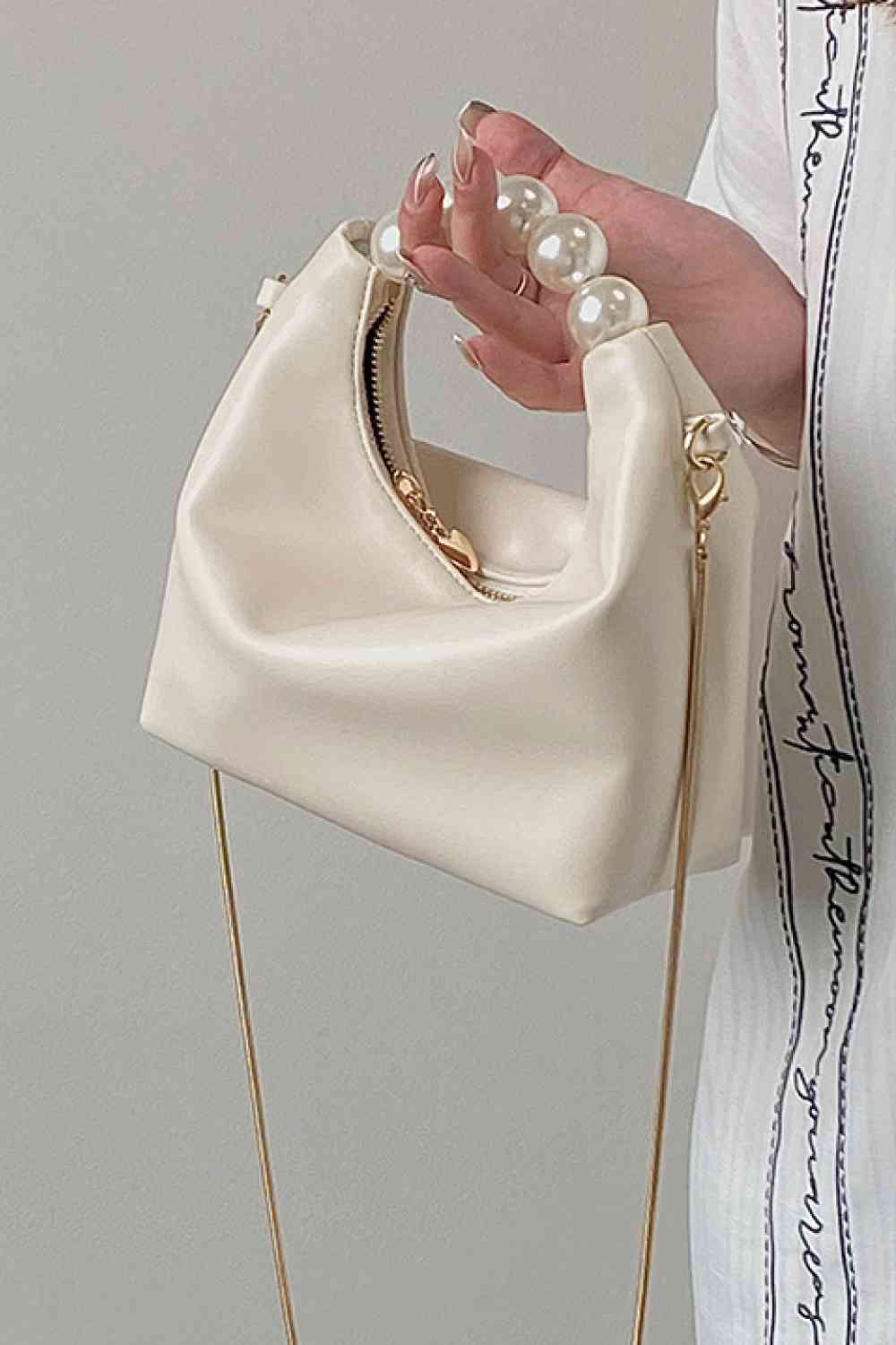 Adored PU Leather Pearl Handbag  Hot Trends