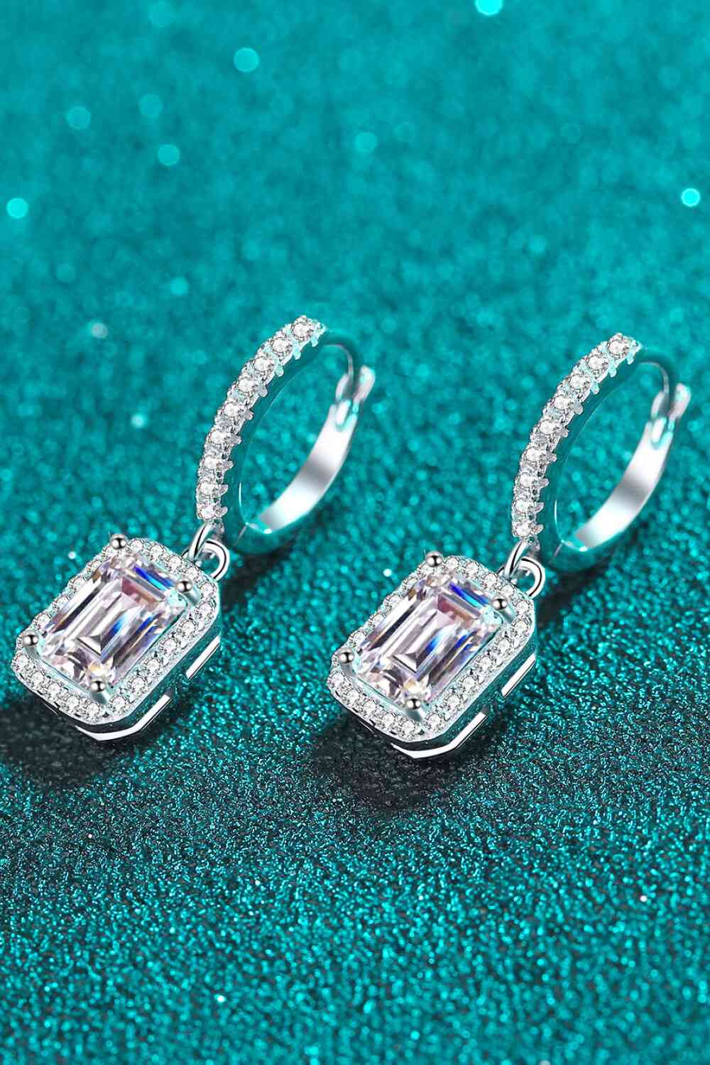 Moissanite 925 Sterling Silver Drop Earrings  Hot Trends