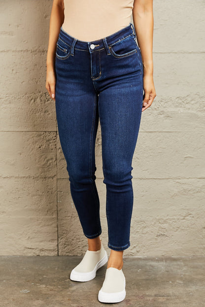BAYEAS Mid Rise Slim Jeans Trendsi