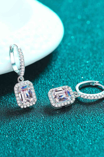 Moissanite 925 Sterling Silver Drop Earrings  Hot Trends