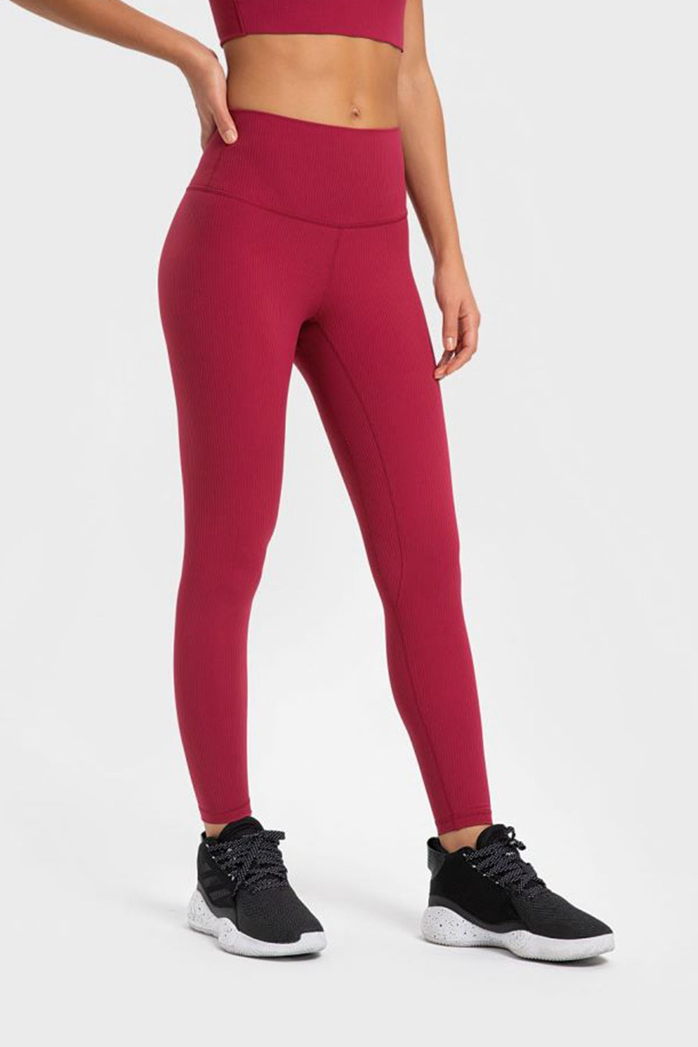 Highly Stretchy Wide Waistband Yoga Leggings Trendsi