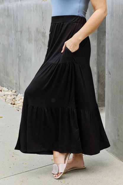 Heimish So Easy Full Size Solid Maxi Skirt Trendsi