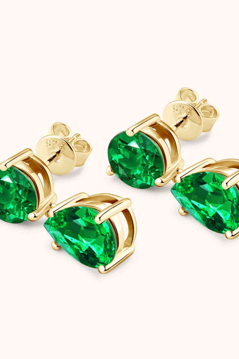 Lab-Grown Emerald Drop Earrings Trendsi
