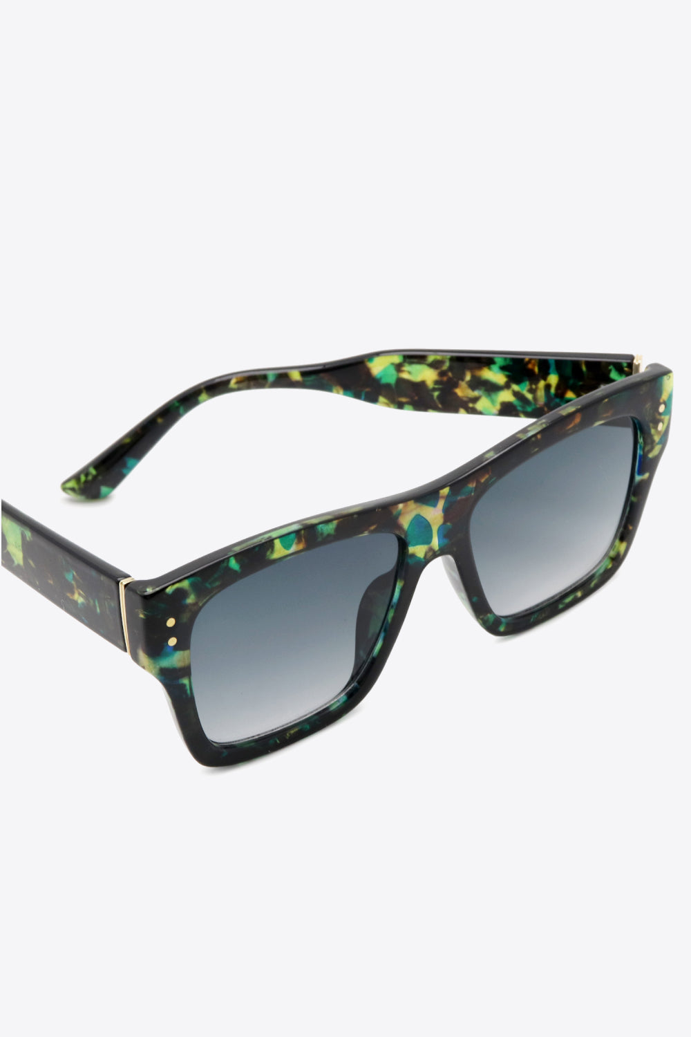 UV400 Patterned Polycarbonate Square Sunglasses Trendsi