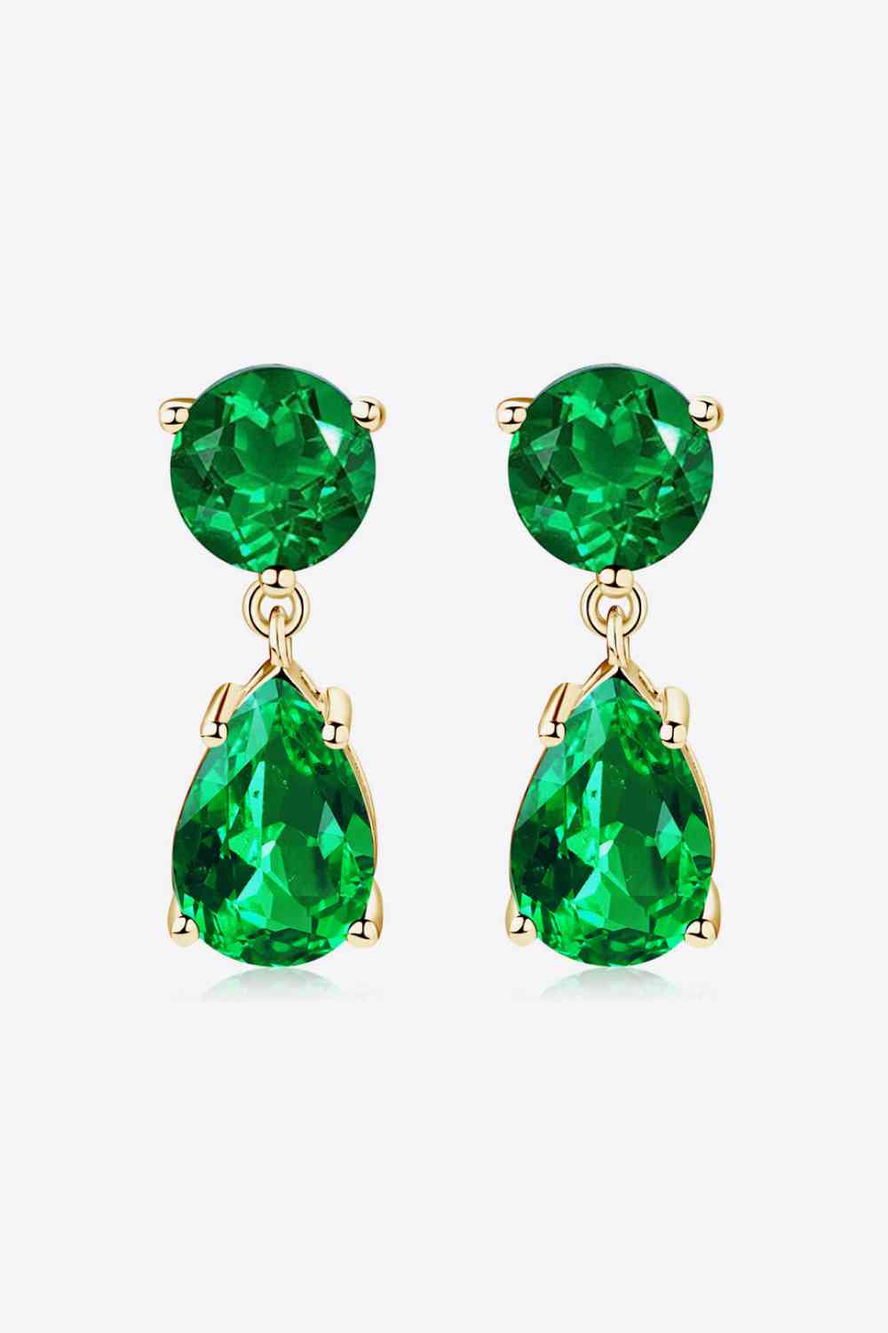 Lab-Grown Emerald Drop Earrings  Hot Trends