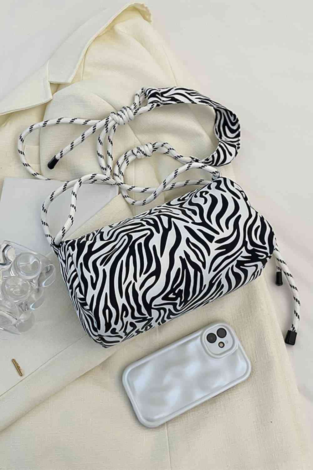 Animal Print Nylon Handbag Trendsi
