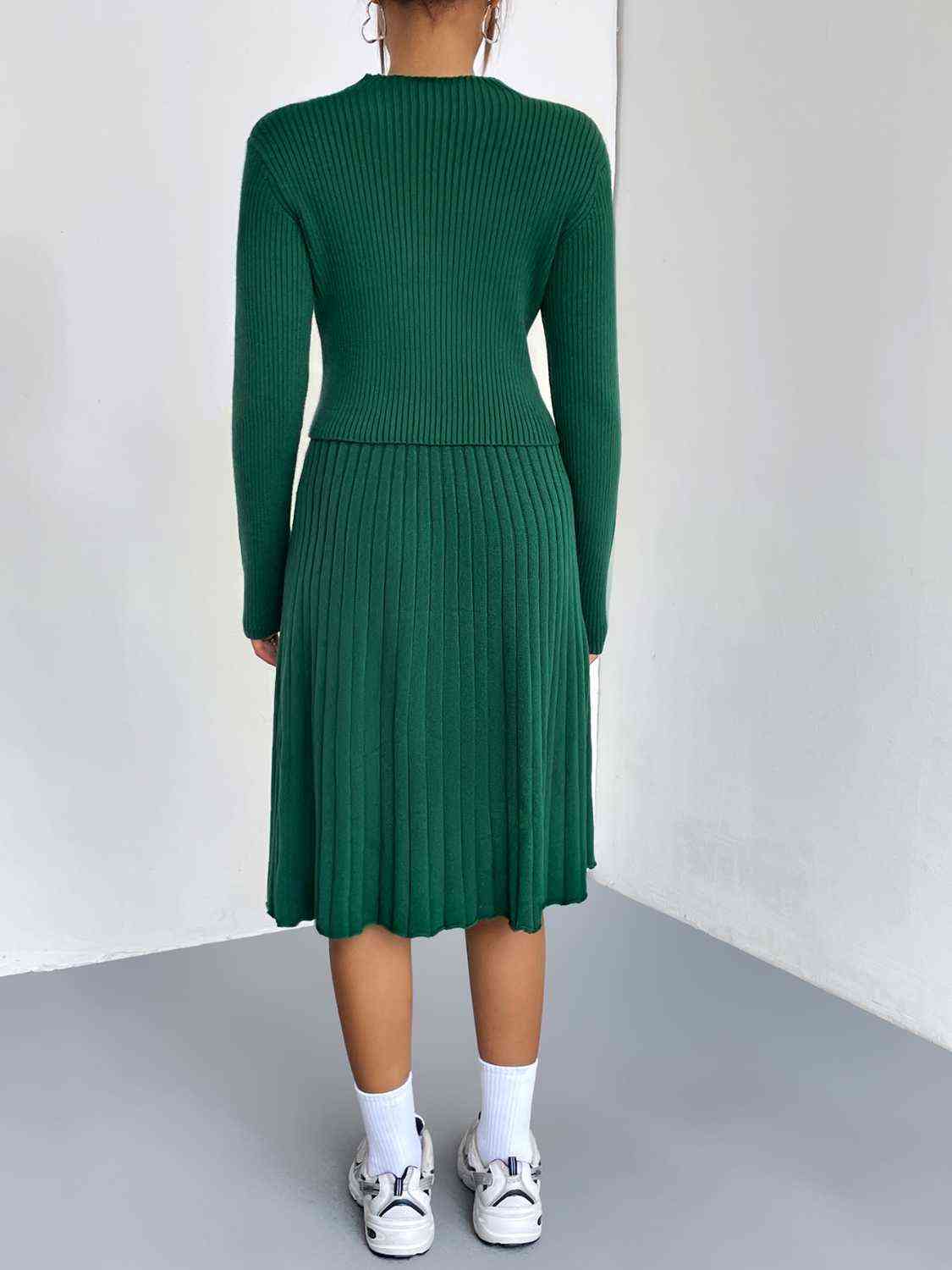 Rib-Knit Sweater and Skirt Set  Hot Trends
