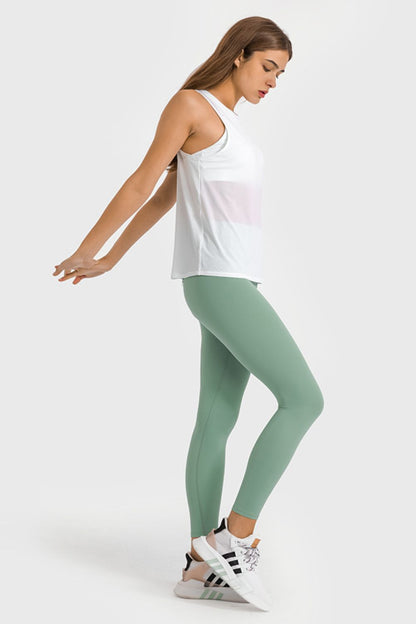 High Waist Ankle-Length Yoga Leggings Trendsi