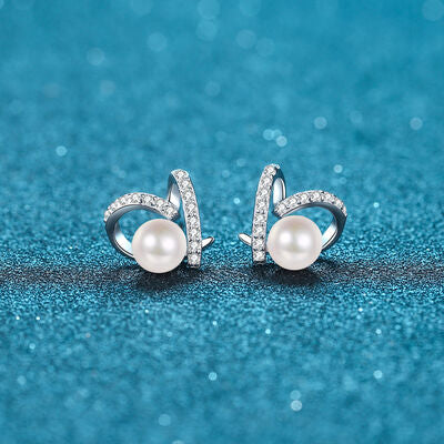 Natural Pearl Moissanite 925 Sterling Silver Earrings  Hot Trends