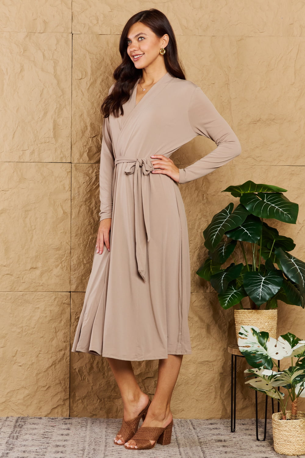 OneTheLand Hold Me Close Open Front Maxi Cardigan Trendsi