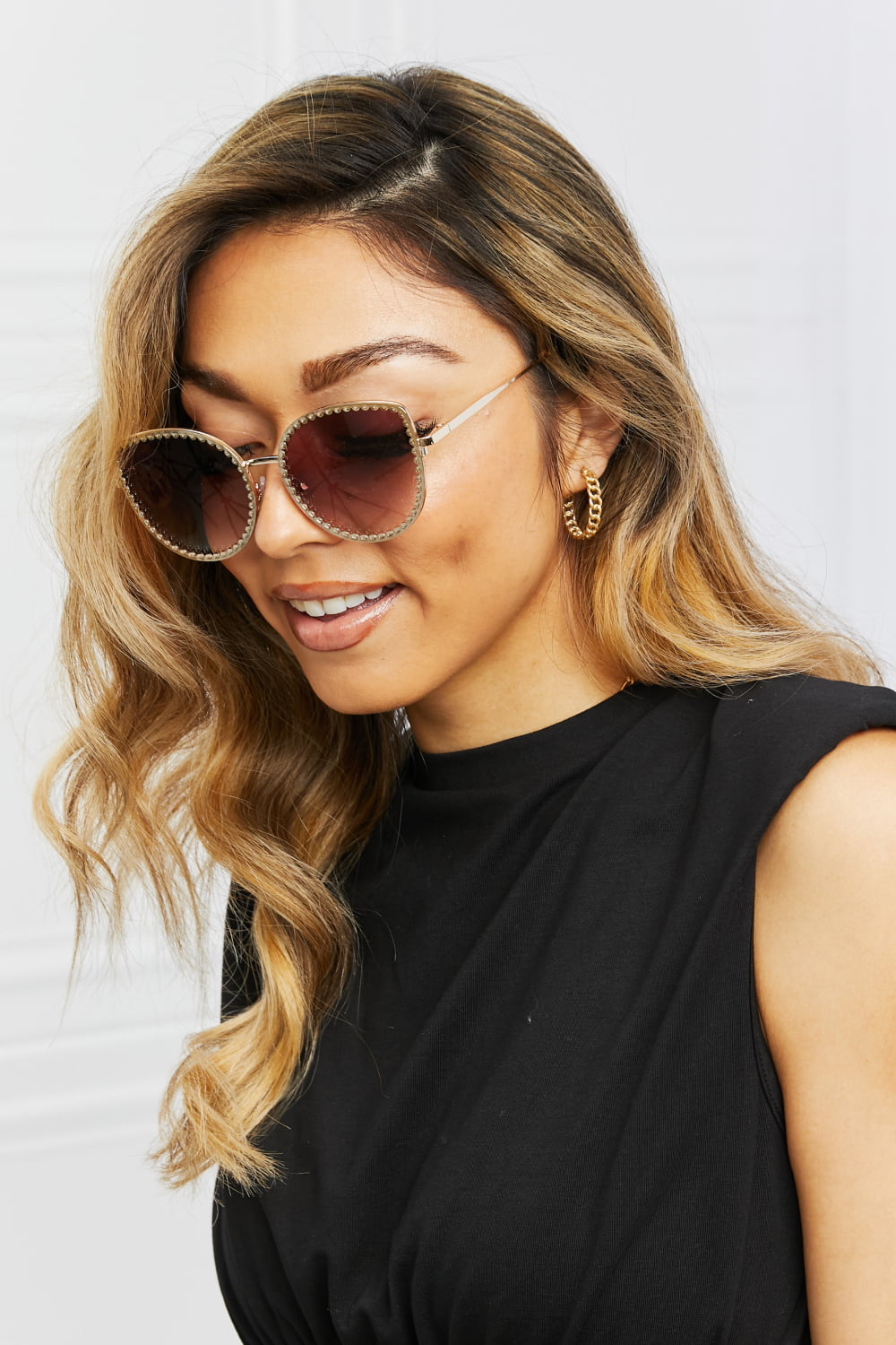 Full Rim Metal Frame Sunglasses Trendsi