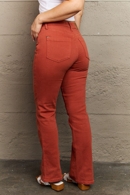 Judy Blue Olivia Full Size Mid Rise Slim Bootcut Jeans Trendsi