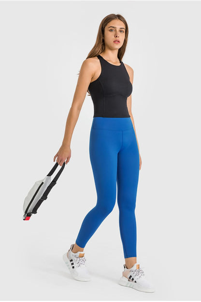 High Waist Ankle-Length Yoga Leggings Trendsi