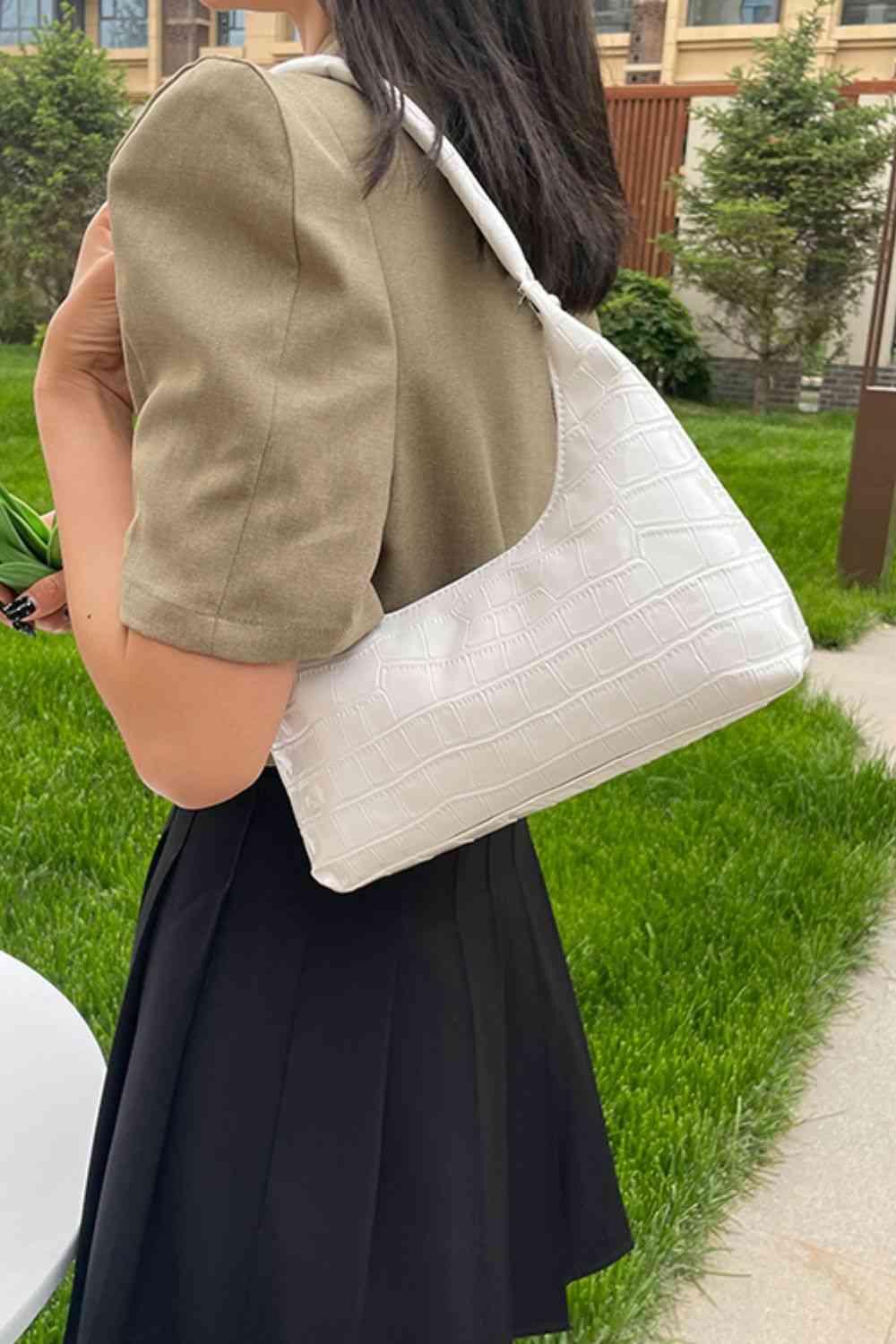 Textured PU Leather Shoulder Bag Trendsi